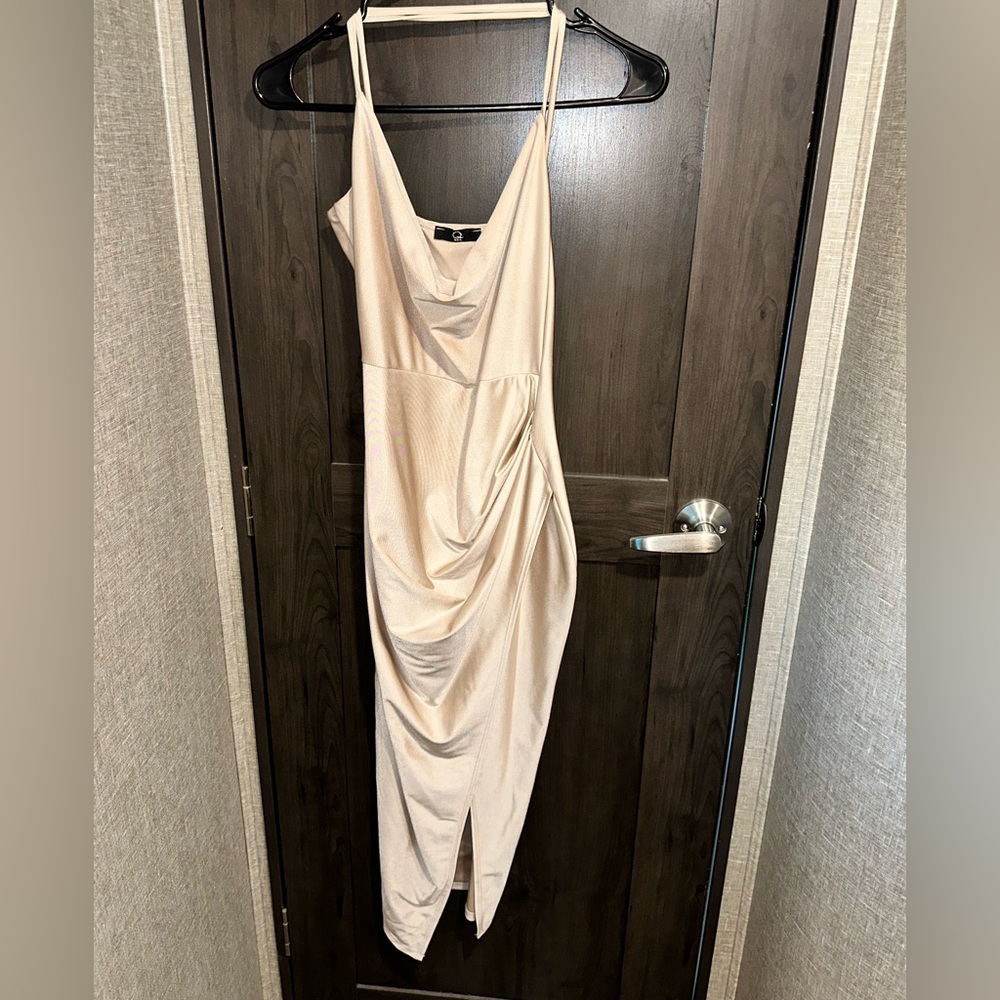 Gold cocktail dress